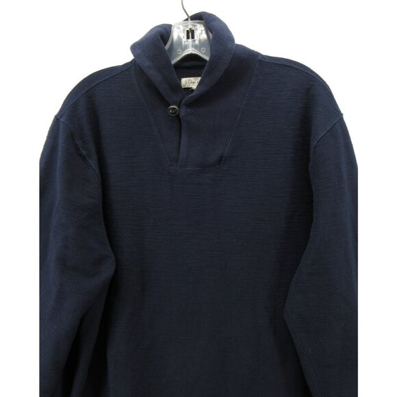 J Crew Sweater Large Knit Goods Shawl Neck Pullover Stretch Preppy - Picture 2 of 10